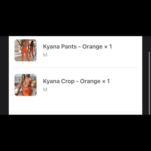 Babyboo bright Orange Kyana knit pant set - Picture 4 of 5